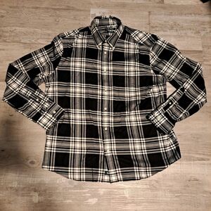 Lauren Ralph Lauren Black Plaid Men's Regular Shirt Long Sleeve Button Down L